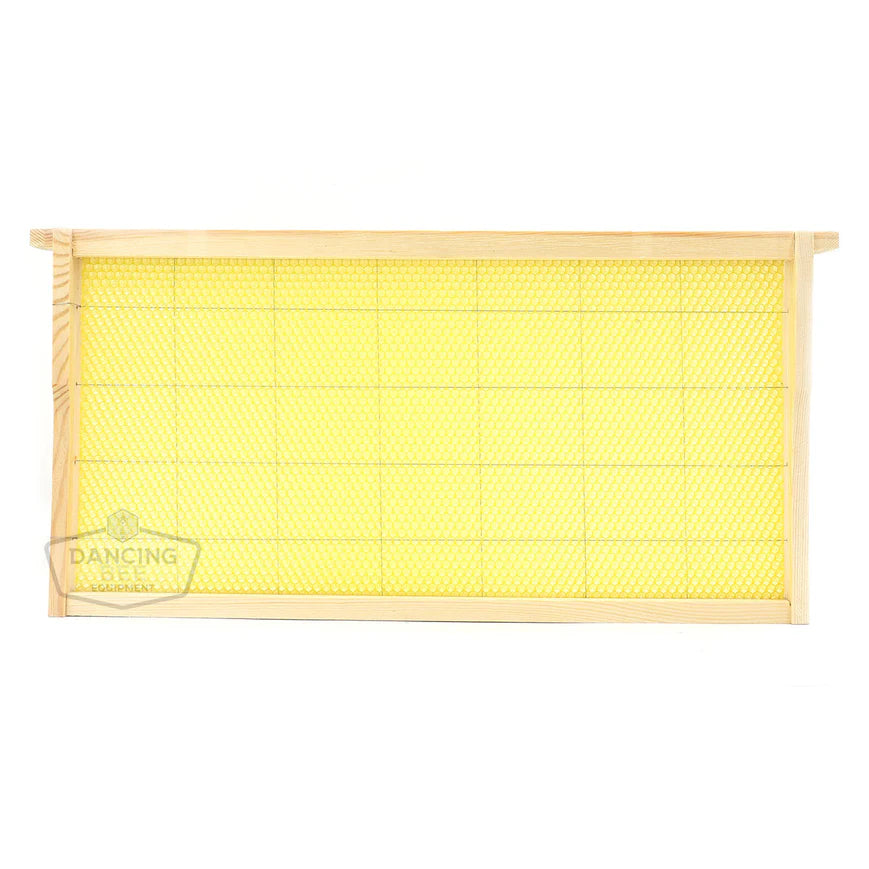 Dancing Bee | Assembled Beeswax Frame | Deep