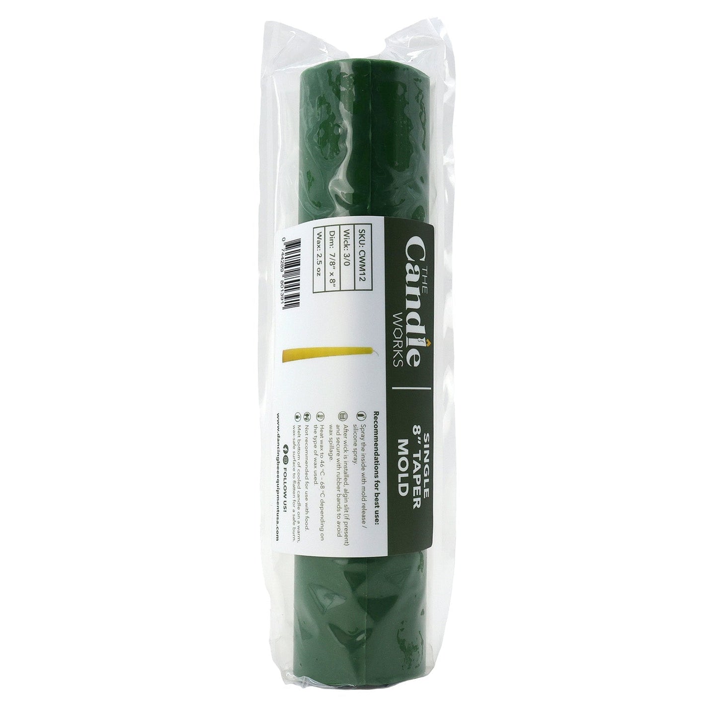 The Candle Works | Mold | Single Taper | 8"